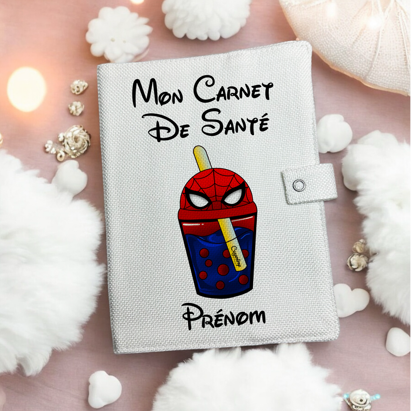 Protège carnet de santé Bubble tea Spiderman