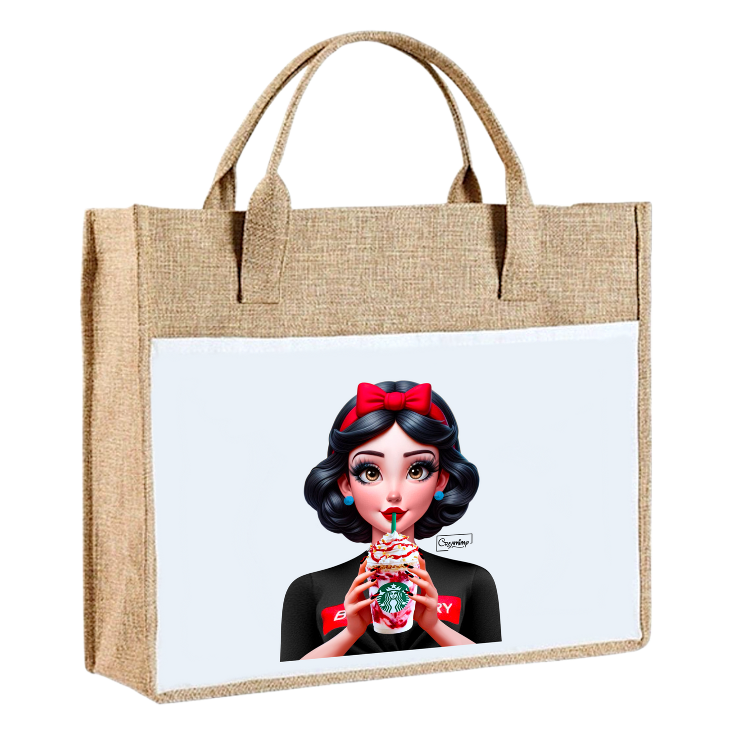 Sac en toile de jute - Blanche Neige