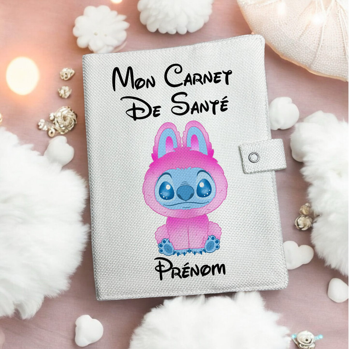 Protège carnet de santé - Stitch Bubu Pink