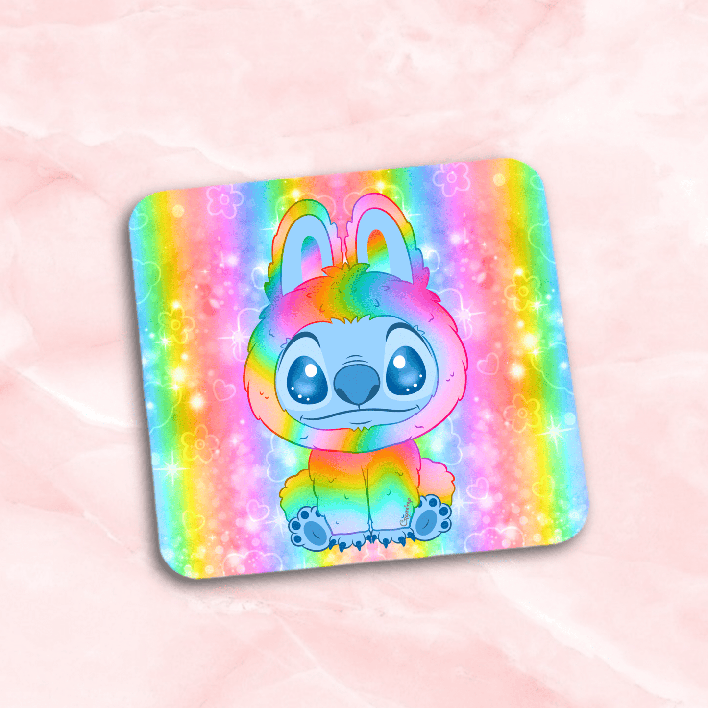 Dessous de Verre - Stitch Bubu Rainbow