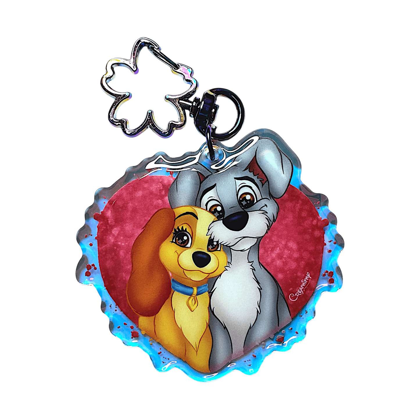 Porte clé la belle et le clochard