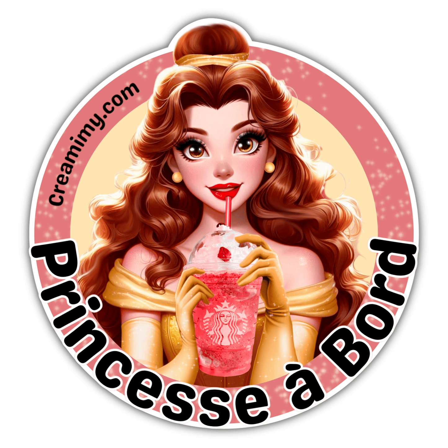 Princesse à bord Sticker - Belle