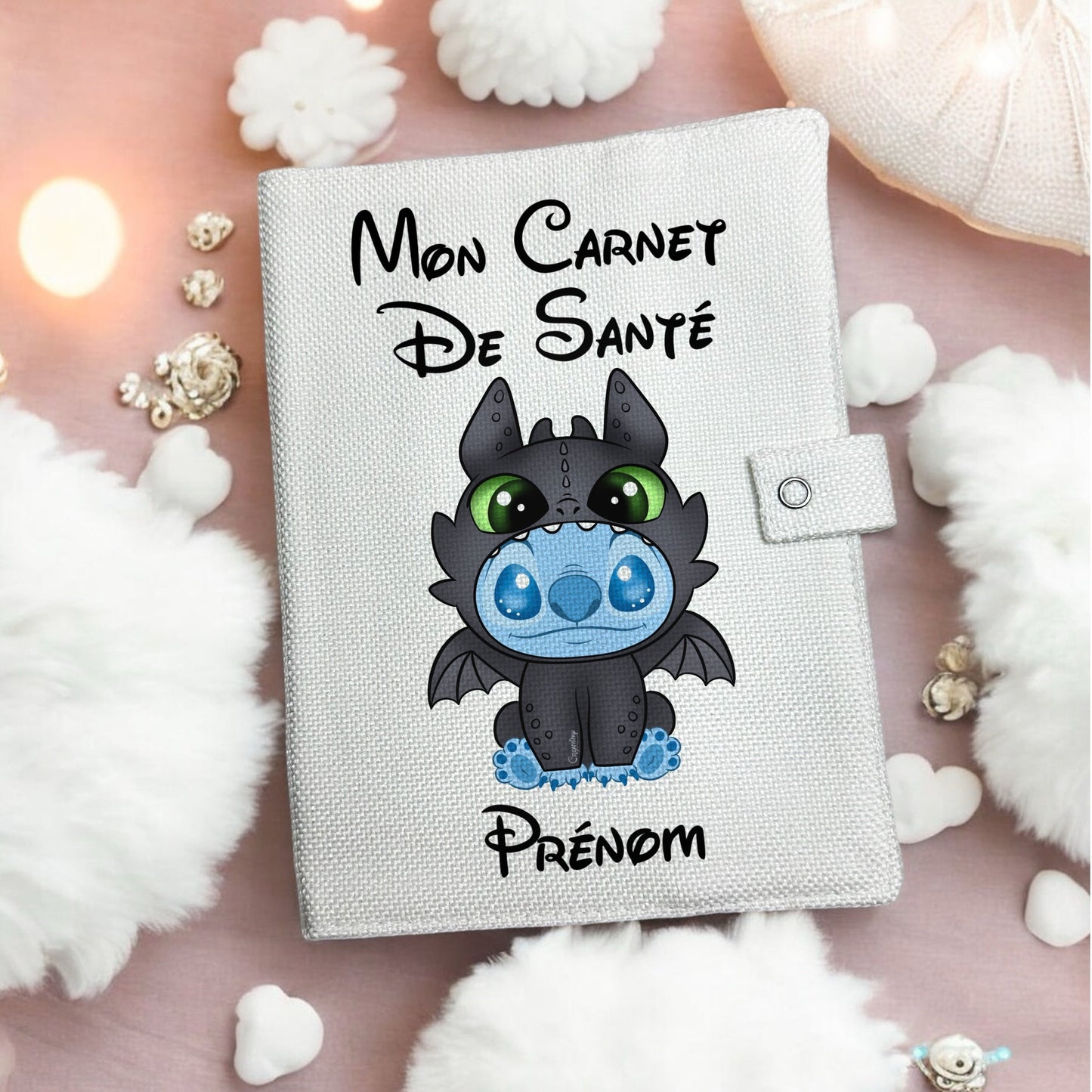 Protège carnet de santé - Stitch Krokmou