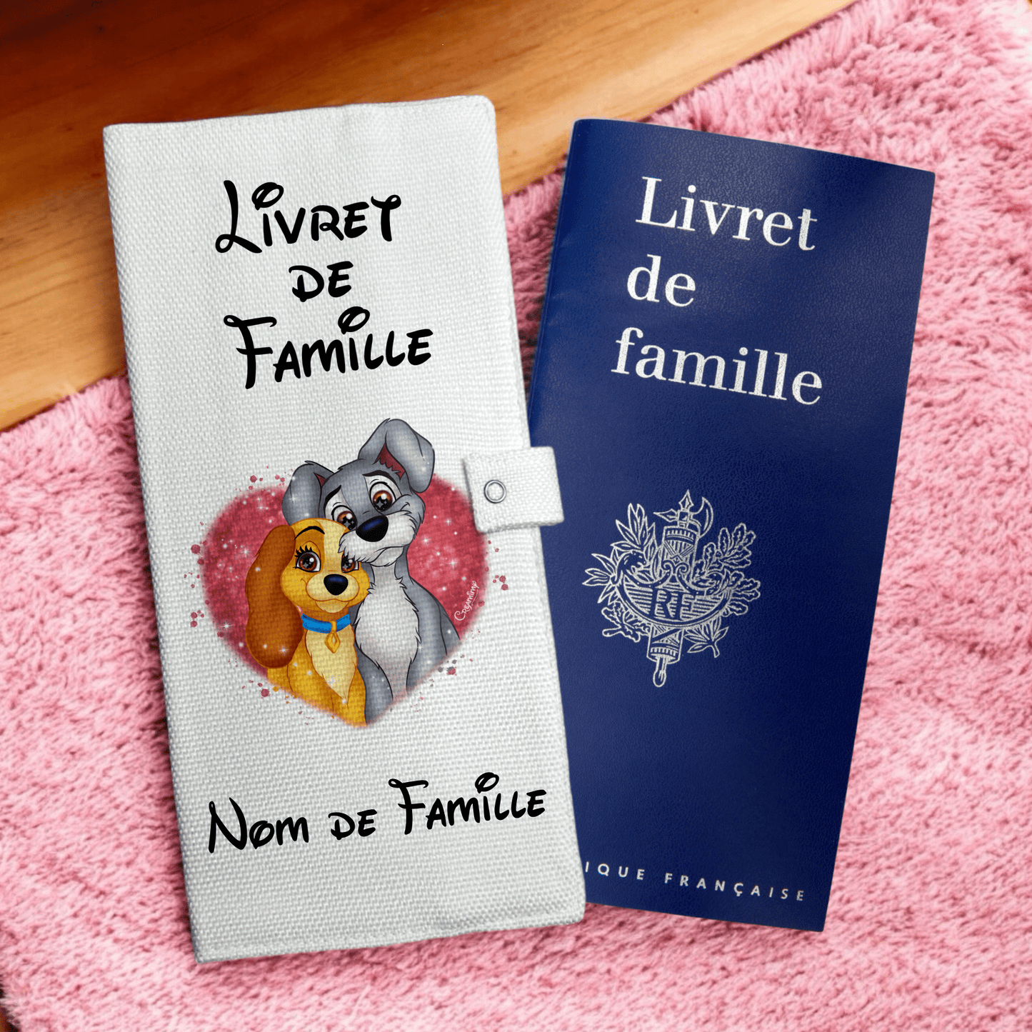 Protège livret de famille - La Belle & le Clochard