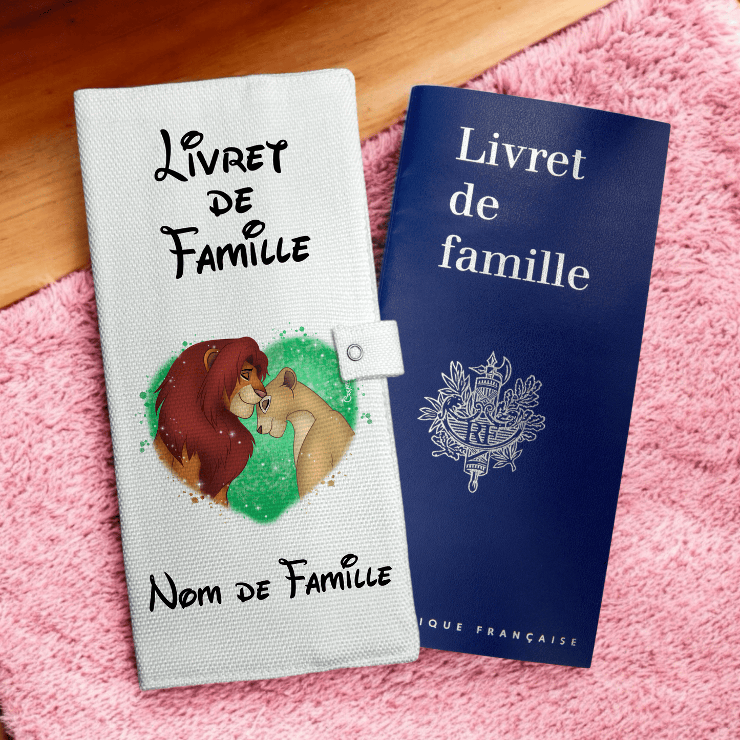 Protège livret de famille - Simba & Nala