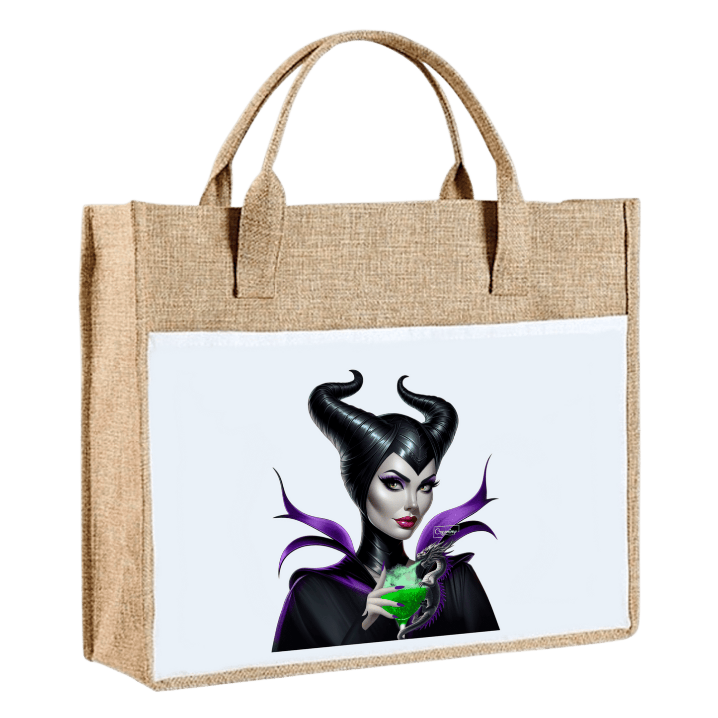 Sac en toile de jute - Maléfique