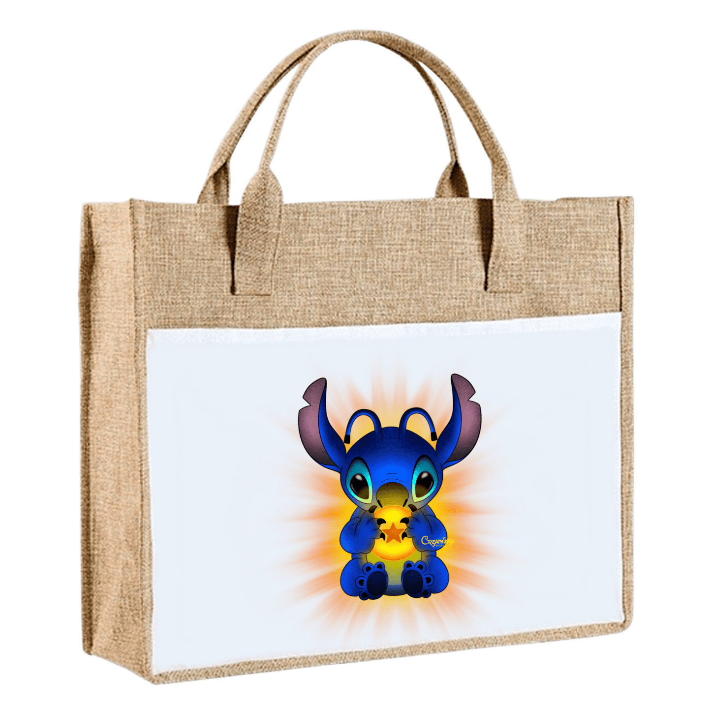 Sac en toile de jute - Stitch Crystal