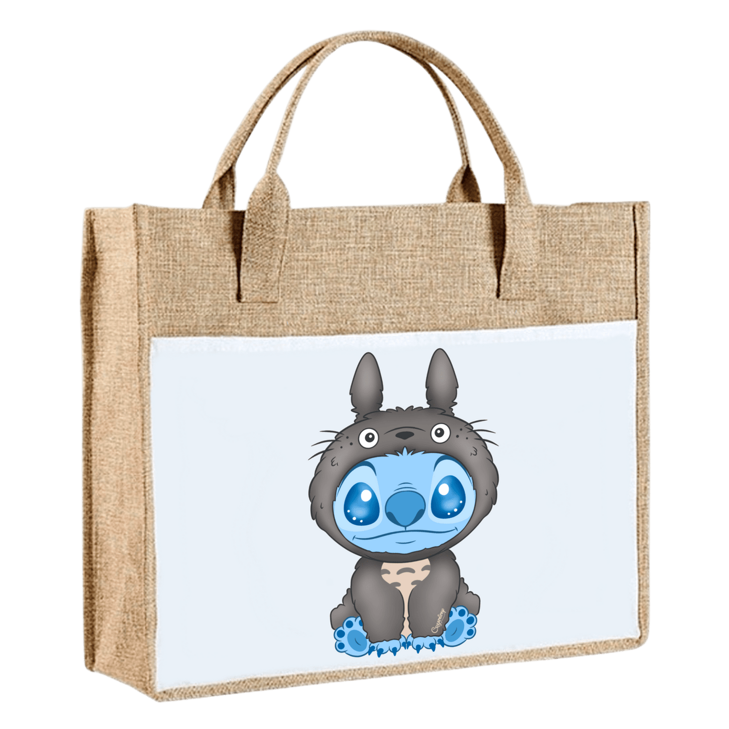 Sac en toile de jute - Stitch Kawaï