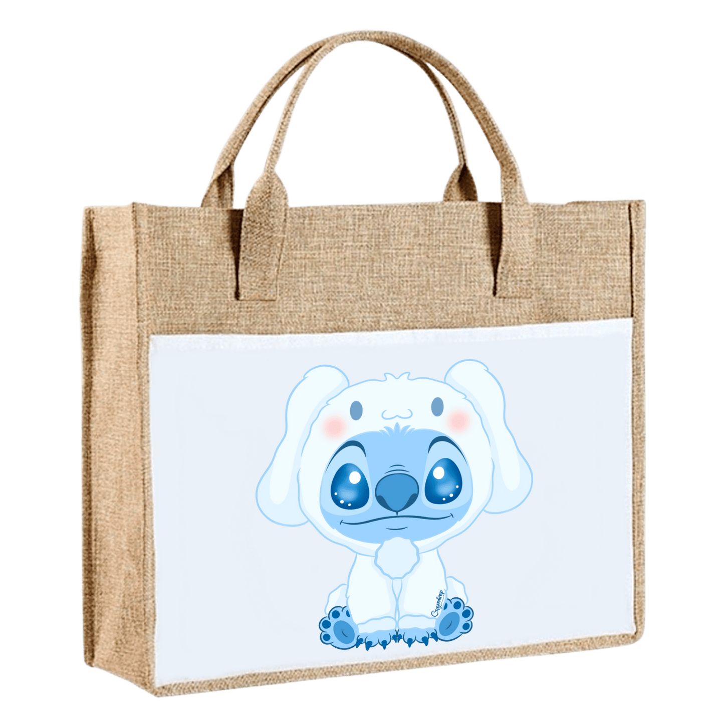 Sac en toile de jute - Stitch Kawaii