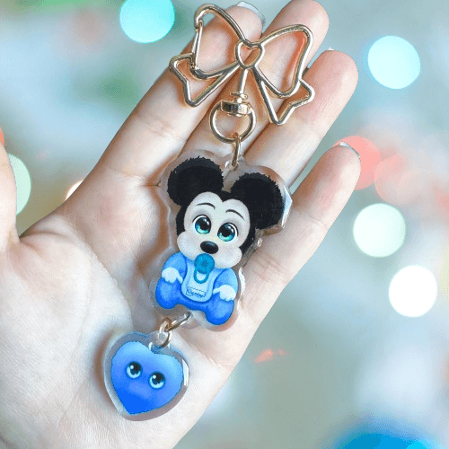 Porte clé Baby Mickey cœur
