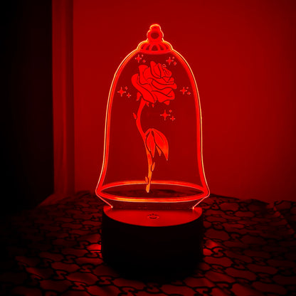 Lampe 3D Rose Éternelle