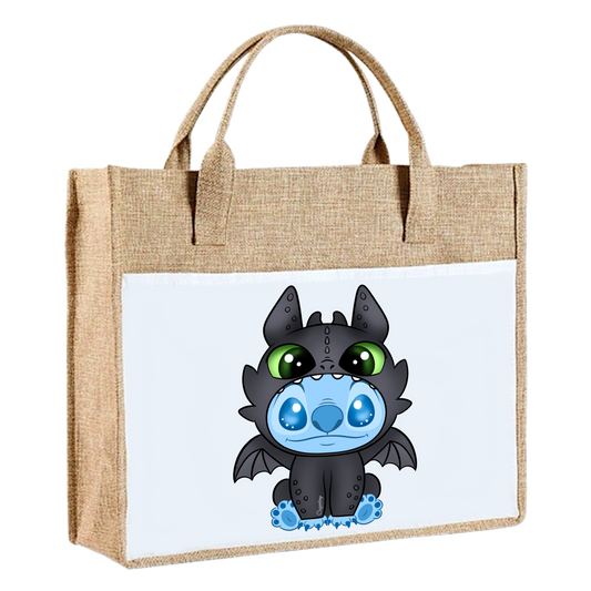 Sac en toile de jute - Stitch Krokmou