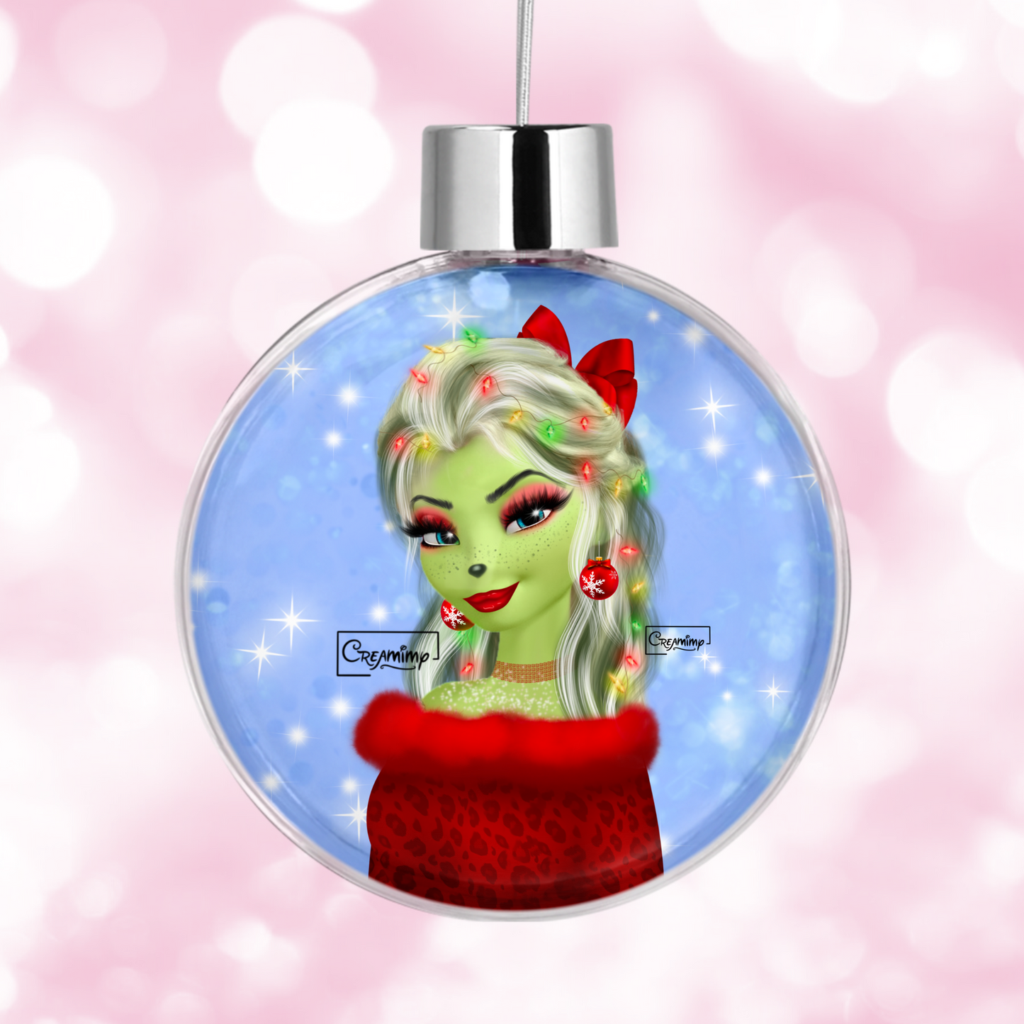 Boule de Noël Elsa Grinch