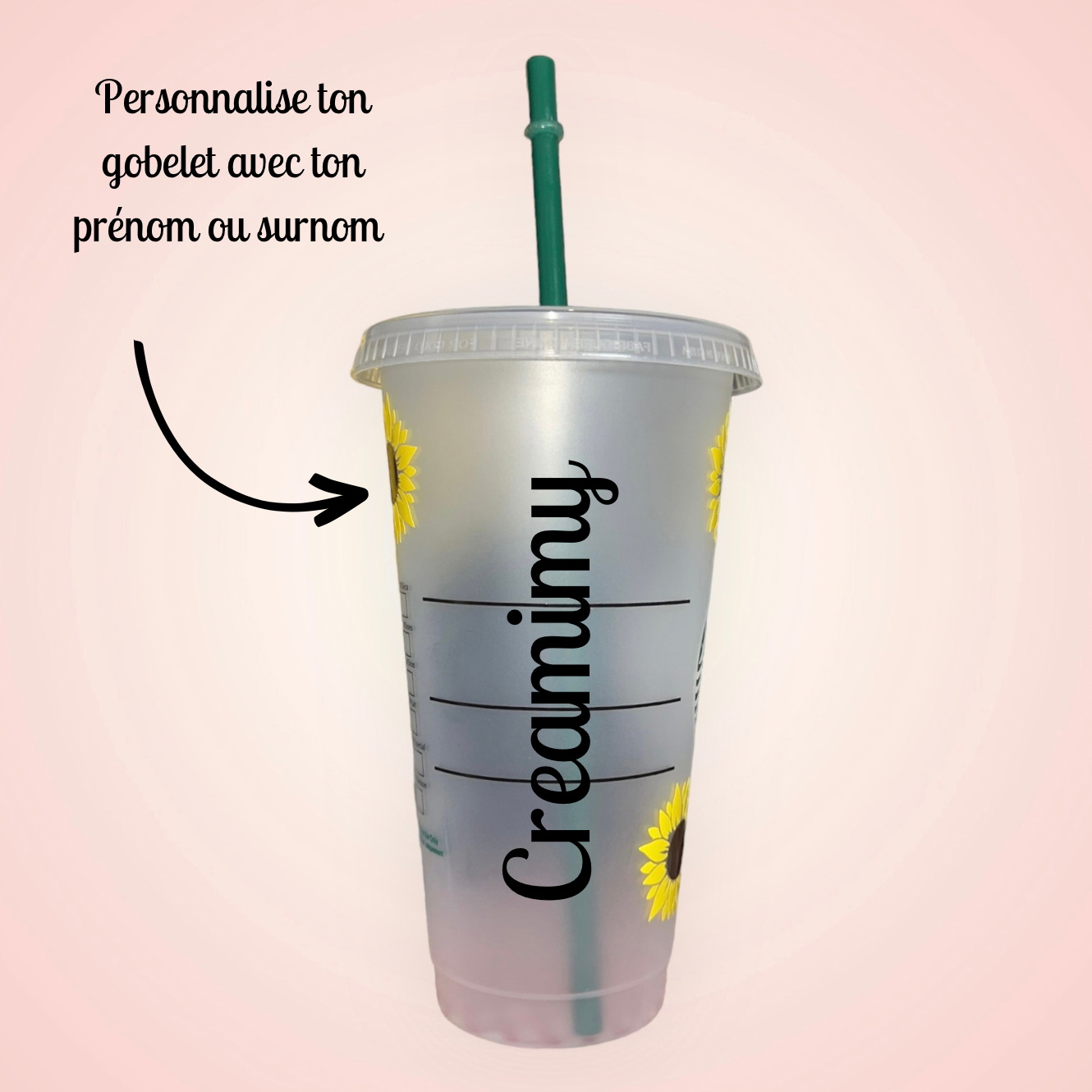 Gobelet / Cup Starbucks édition Stitch Tournesol personnalisé avec pré –  creamimy