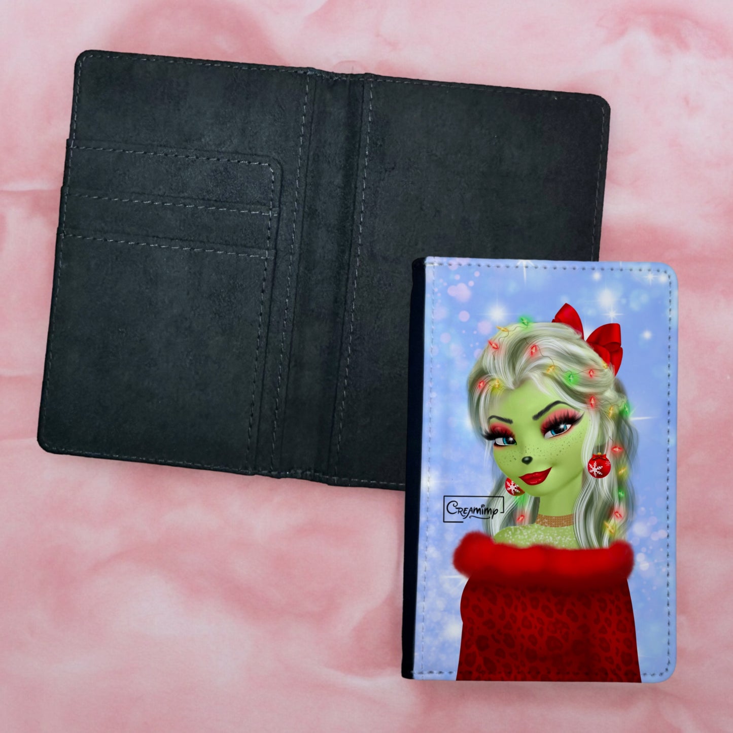 Support Cartes / Passeport Elsa Grinch