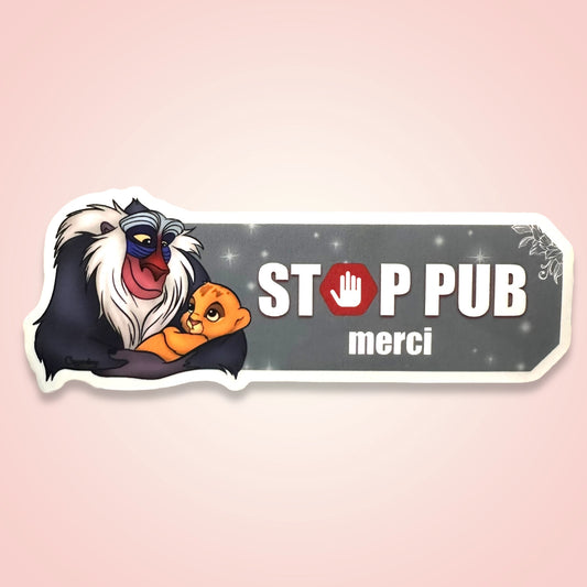 Stickers Stop Pub Rafiki et Simba