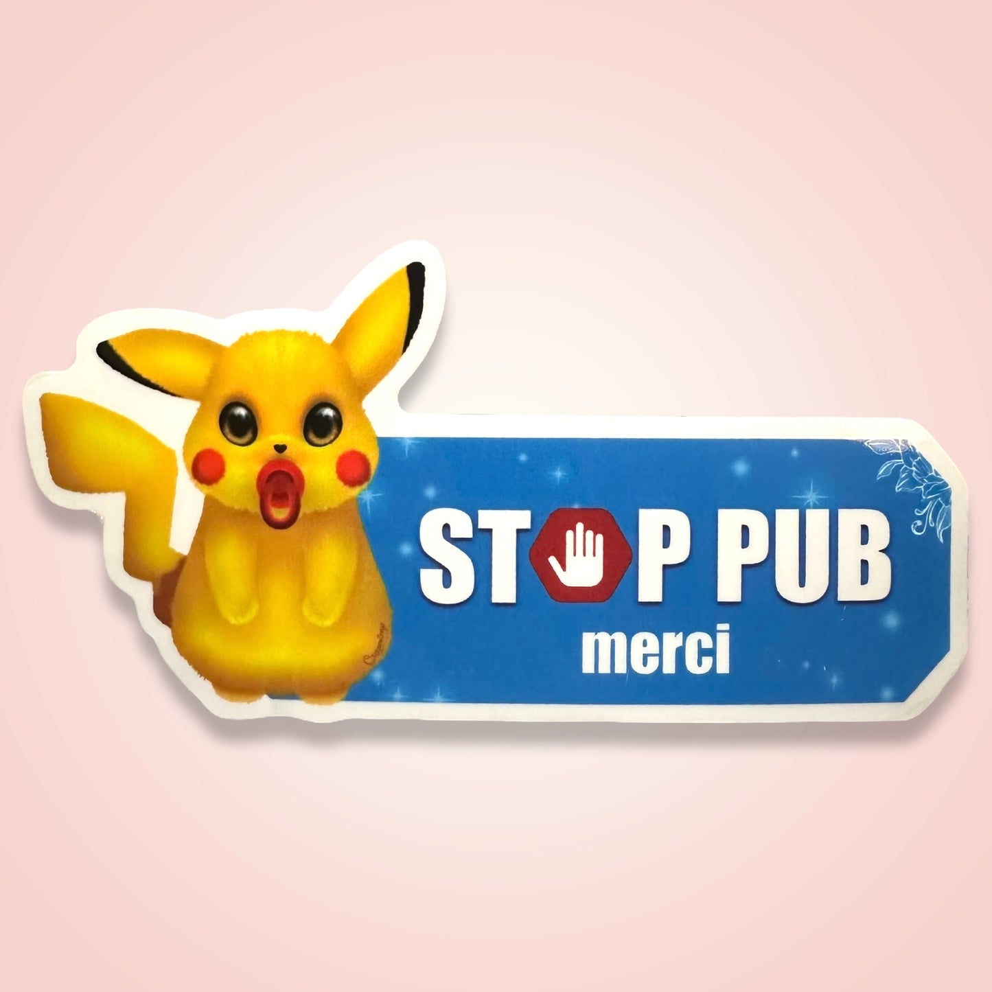 Stickers Stop Pub Pikachu