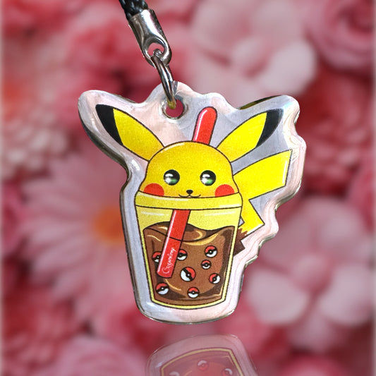 Bijoux de téléphone bubble tea Pikachu