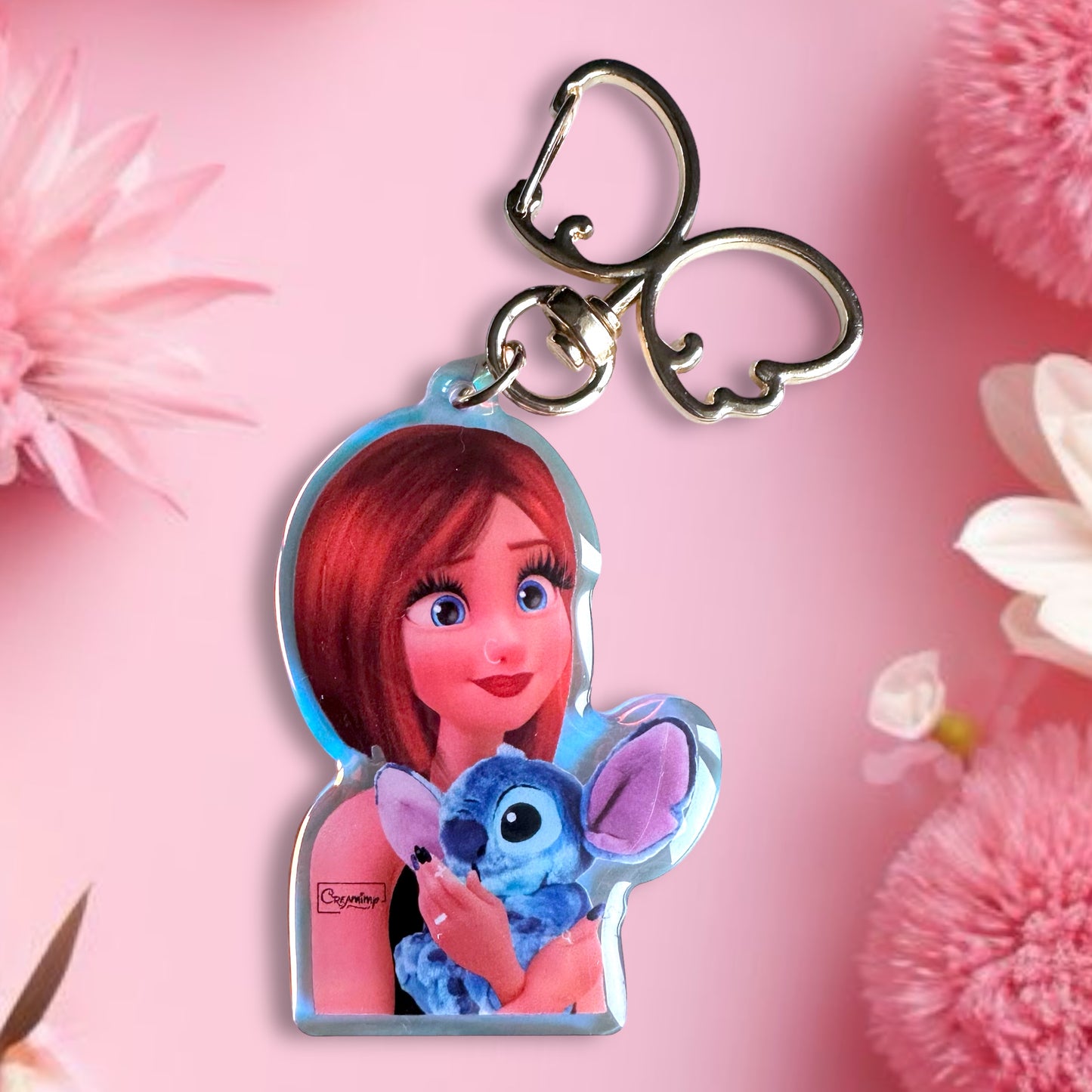 Porte clé Glowup Belle et Stitch