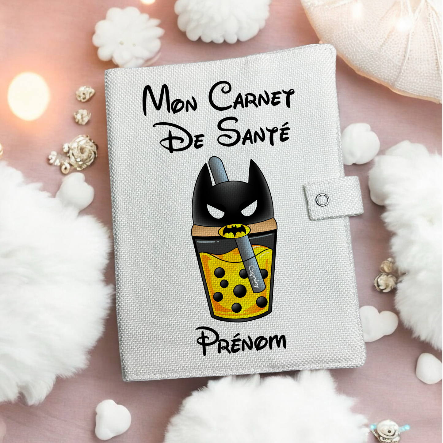 Protège carnet de santé Bubble tea Batman