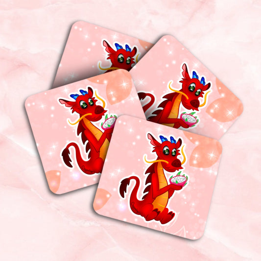 Lot de 4 Dessous de Verre Mushu