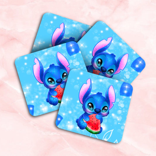 Lot de 4 Dessous de Verre Stitch Fruity