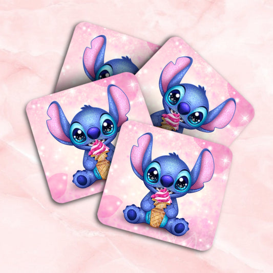 Lot de 4 Dessous de Verre Stitch Ice Cream