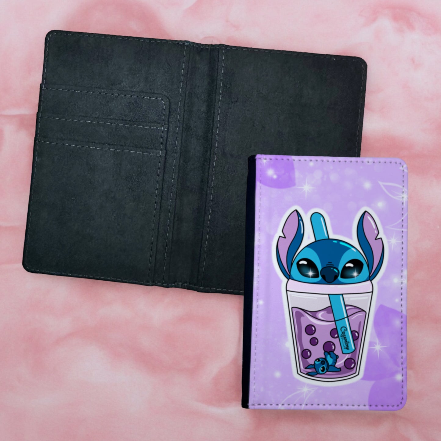 Support Cartes / Passeport Bubble Tea Stitch