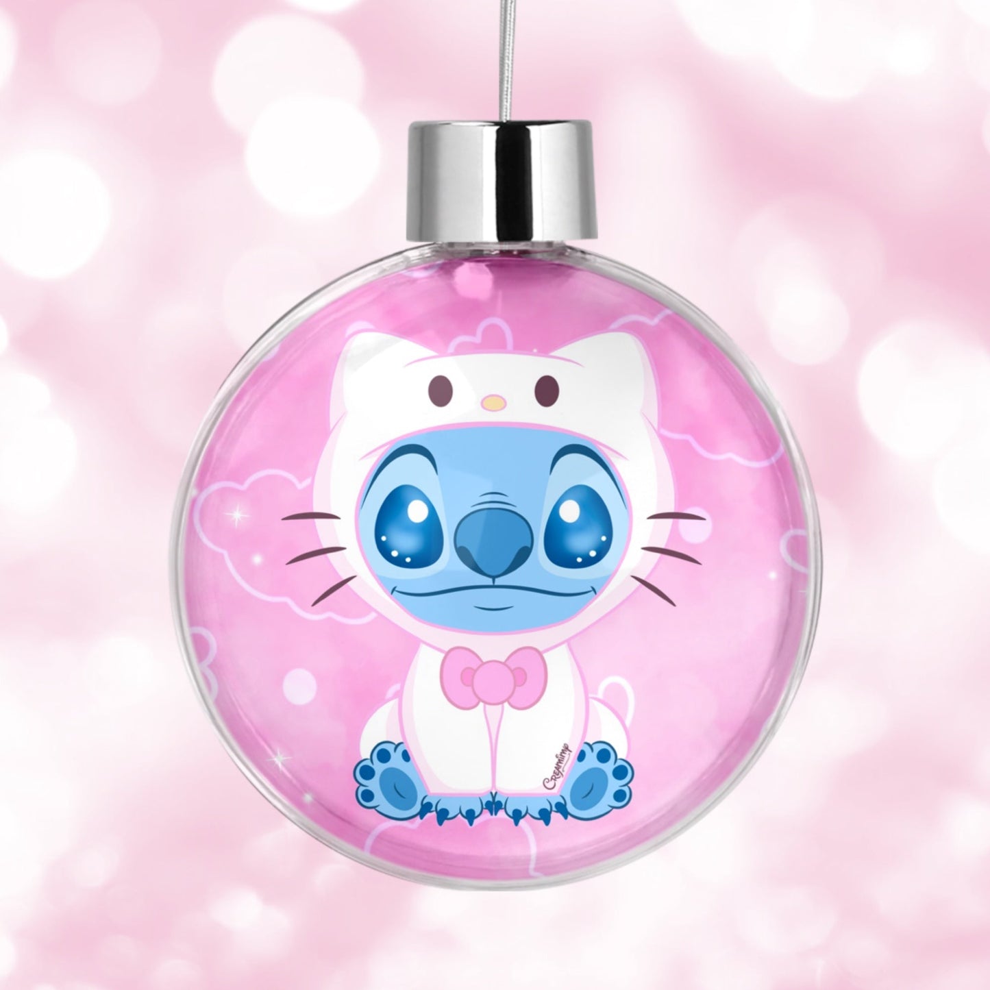 Boule de Noël Stitch Kitty Kawaii