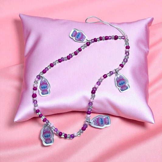 Bracelet de téléphone Stitch Bubu Rose