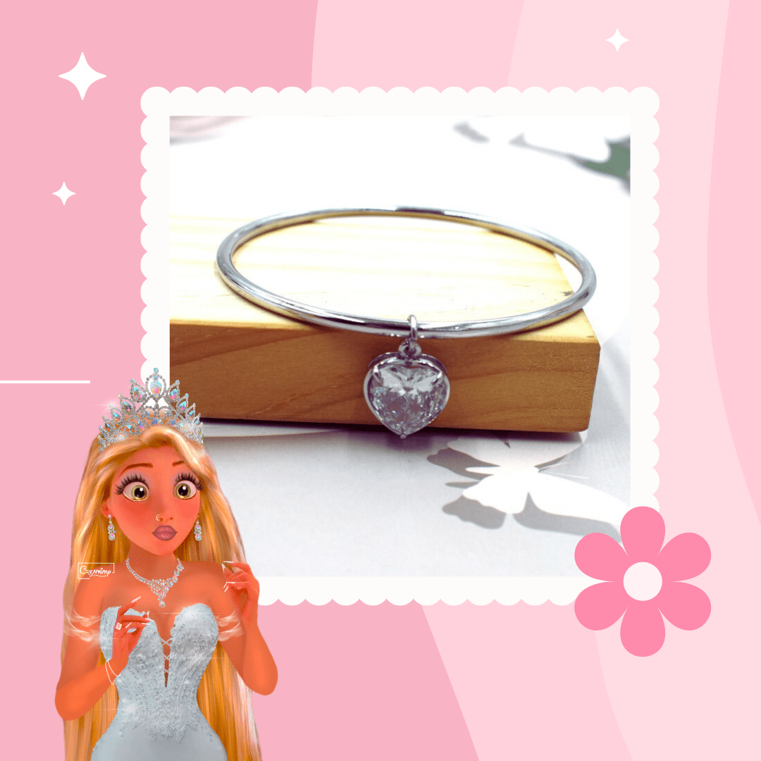 Bracelet Jonc Cœur Raiponce