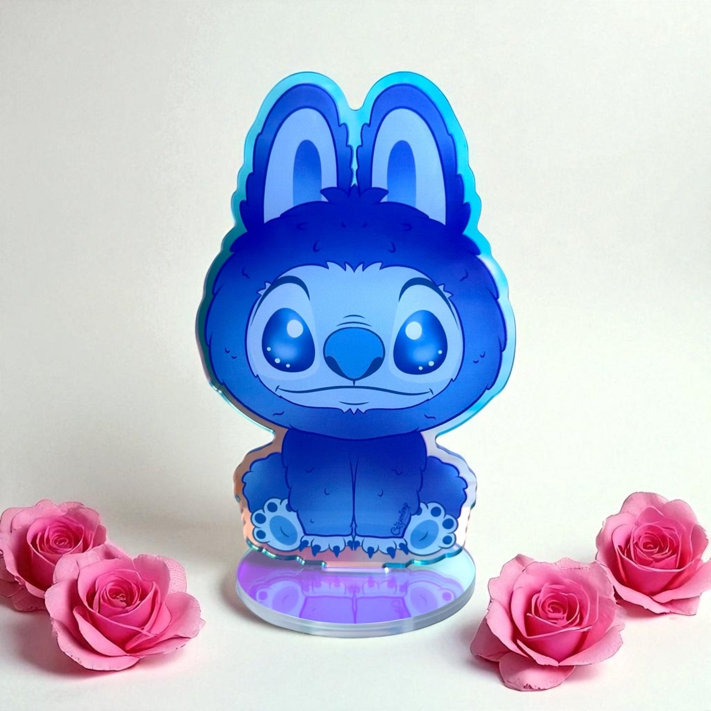 Figurine Acrylique Stitch Bubu Bleu