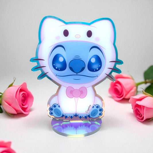 Figurine Acrylique Stitch Kitty Kawaii