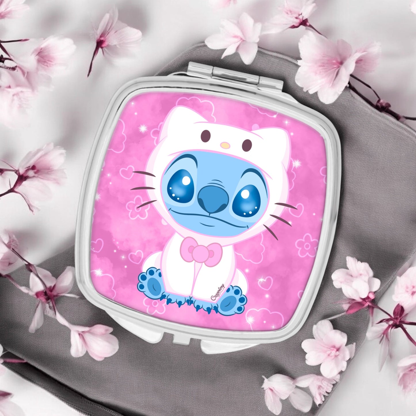 Miroir de poche - Stitch Kitty Kawaii