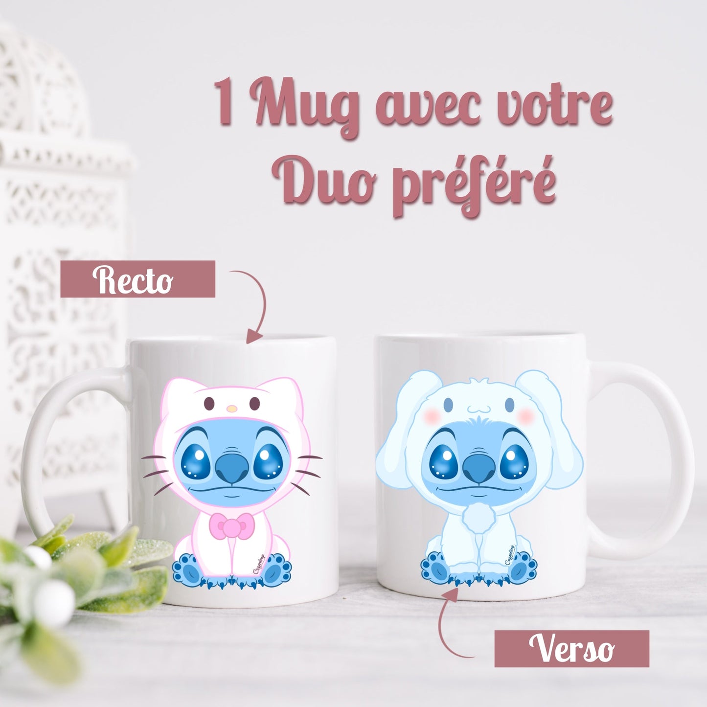Mug - Stitch Duo Kawaii