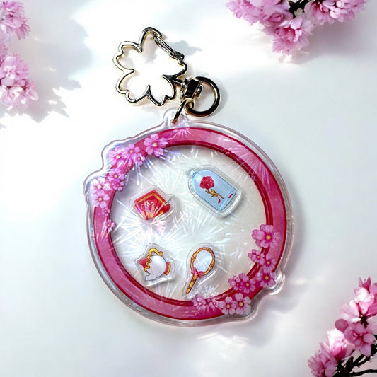 Porte clé shaker - La Belle et la Bête