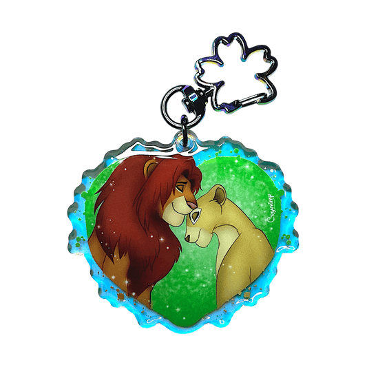 Porte clé Simba & Nala 