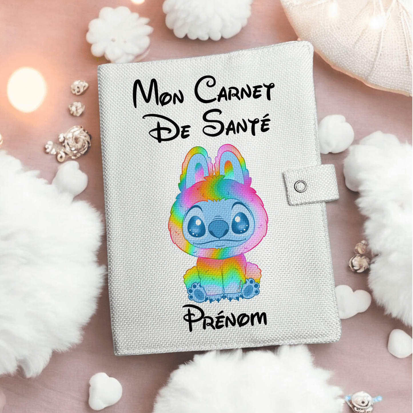 Protège carnet de santé - Stitch Bubu Rainbow