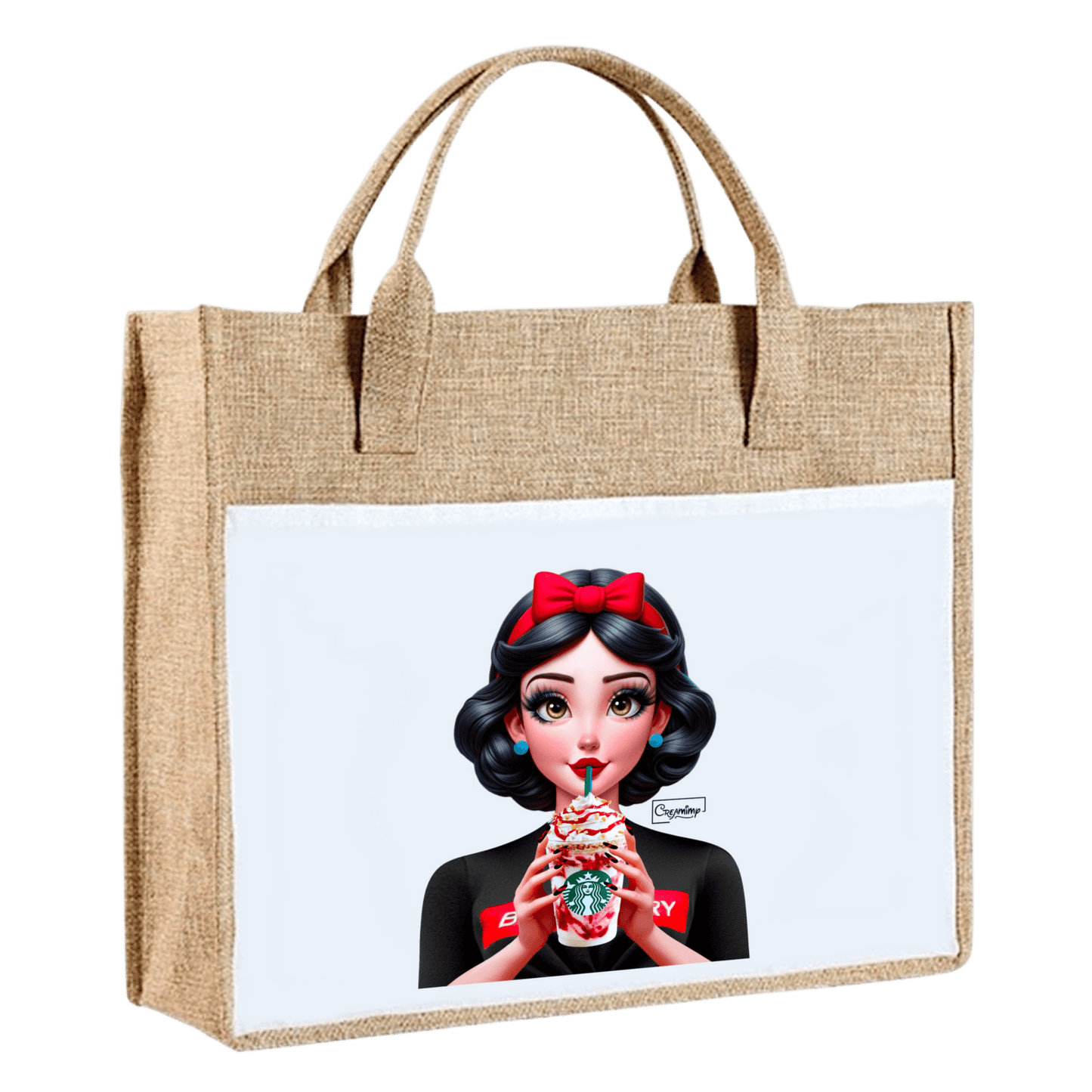 Sac en toile de jute - Blanche Neige