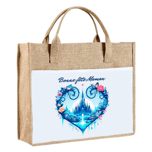 Sac en toile de jute - Bonne fête Maman