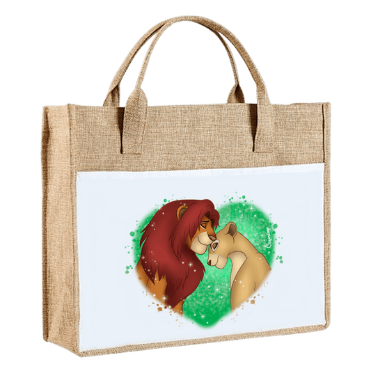 Sac en toile de jute - Simba & Nala