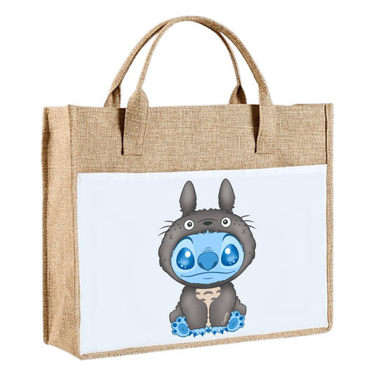 Sac en toile de jute - Stitch Kawaï