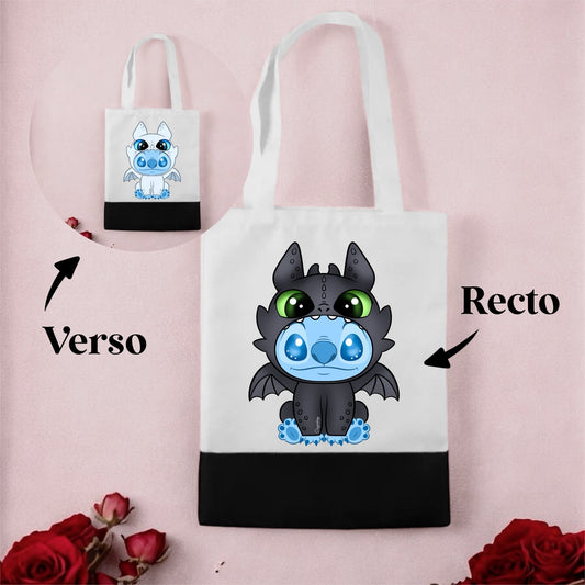 Sac Tote Bag - Stitch Duo Dragon
