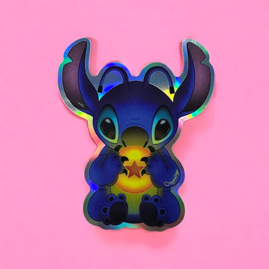 Stickers Holographique Stitch Crystal