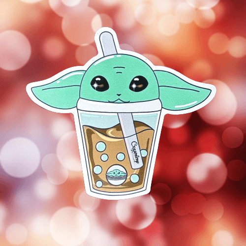 Magnet Bubble Tea Baby Yoda