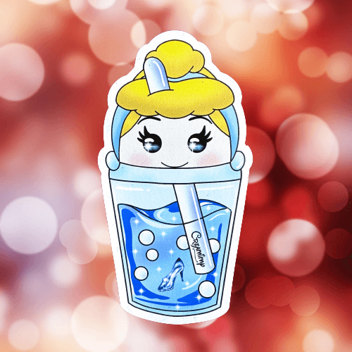 Magnet Bubble Tea Cendrillon & Belle & Tiana