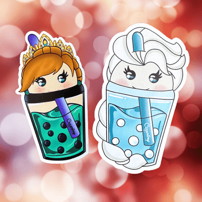 Magnet Bubble Tea Elsa & Anna