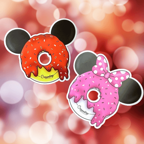 aimant donut mickey et minnie