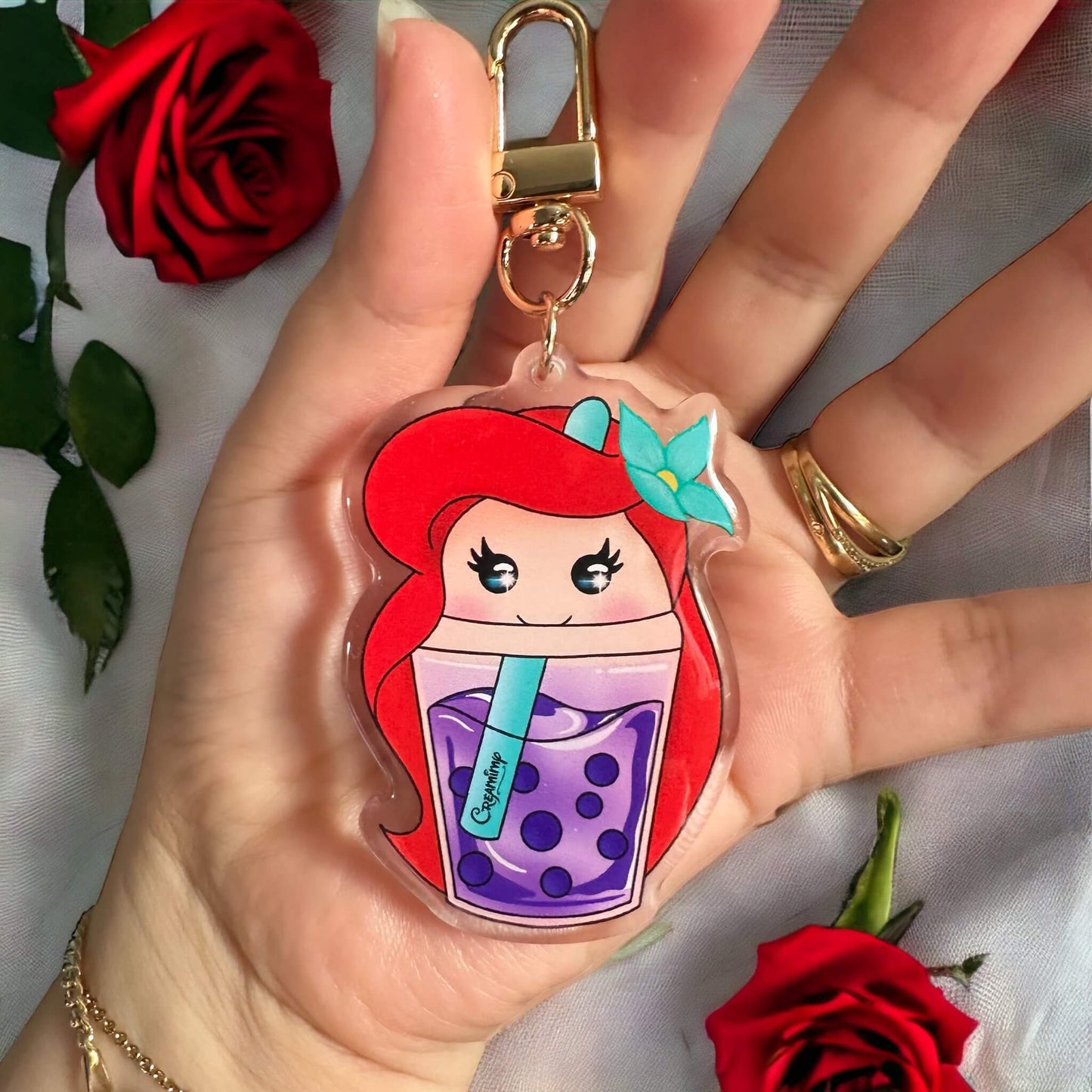 Porte clé Bubble tea Ariel