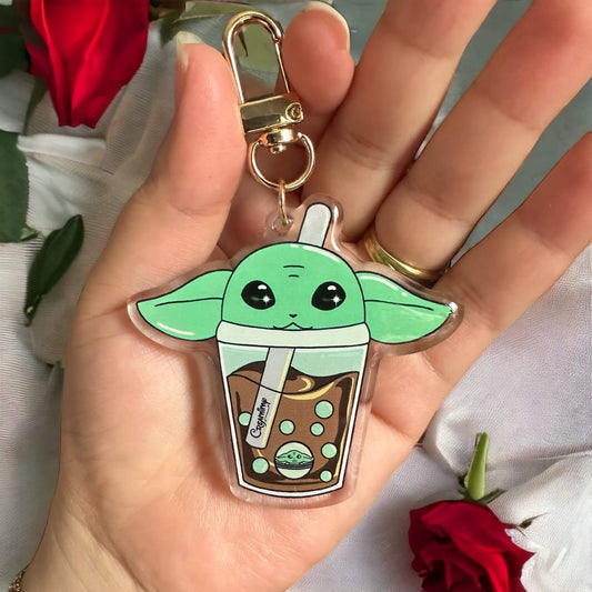 Porte clé Bubble tea Baby Yoda